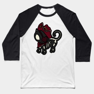 Pirate Bone Kitty Baseball T-Shirt